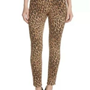 Frame Denim Ali High Rise Cigarette Leopard Print Skinny Jeans Size 24 $225